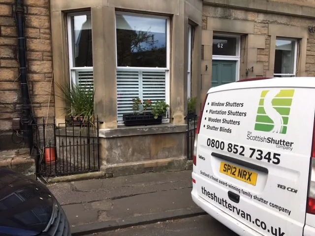 Cafe Style Window Shutters from the Outside