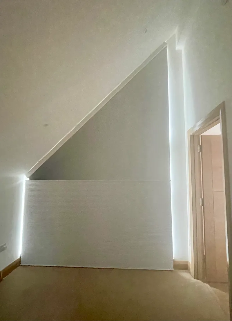 Shaped Gable Motorised Duette Blind