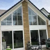 Shaped Gable Shutters from the Outside - The Scottish Shutter Company