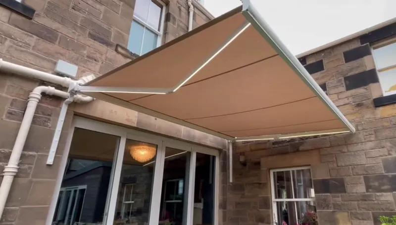 Patio Awning with Lights - The Scottish Shutter Company