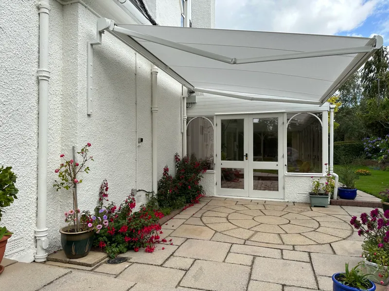Patio Awning with Offset Brackets – The Scottish Shutter Company – 4