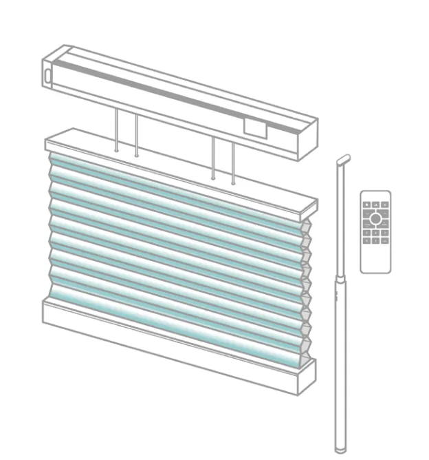 Parma Honeycomb Blind - SmartLift Motorised Battery Top Down/Bottom Up