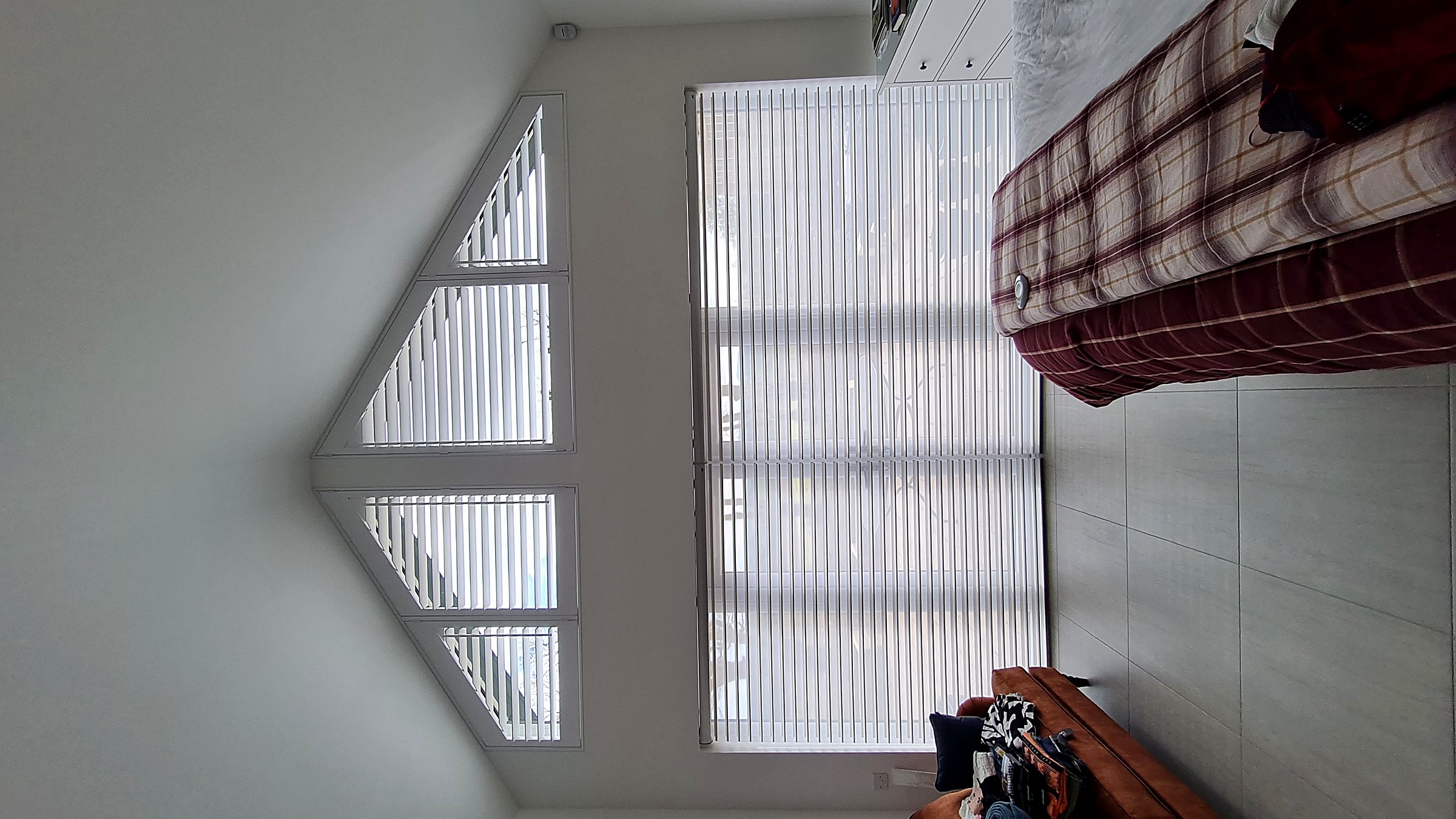 Gable window blinds