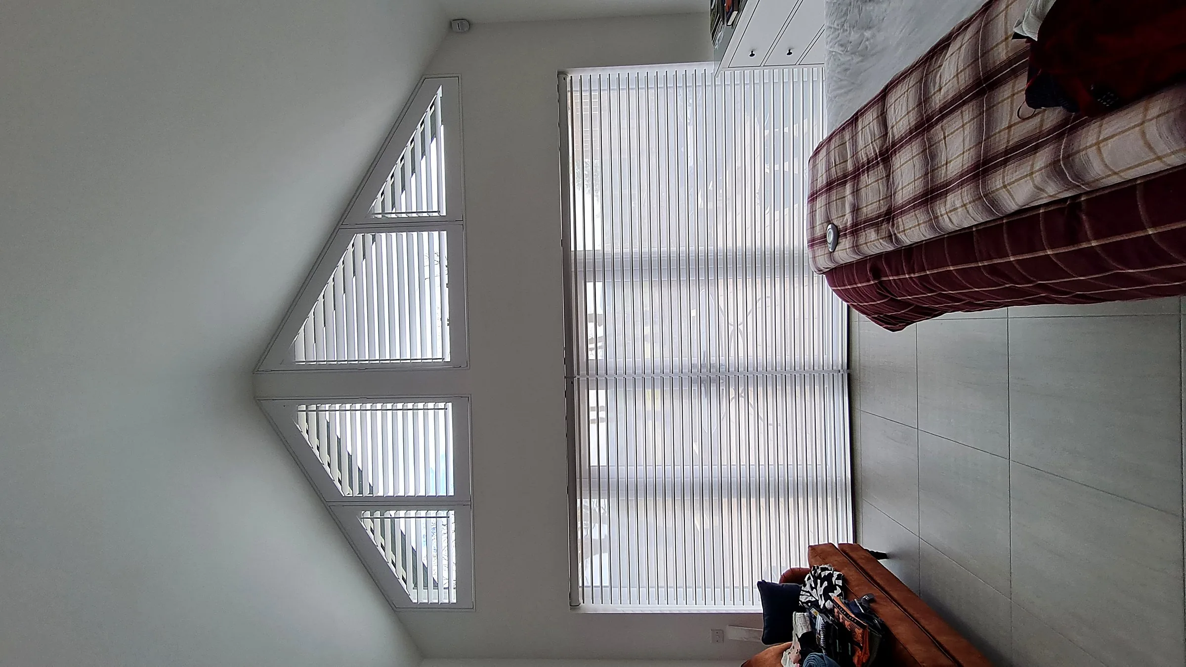 Gable window blinds