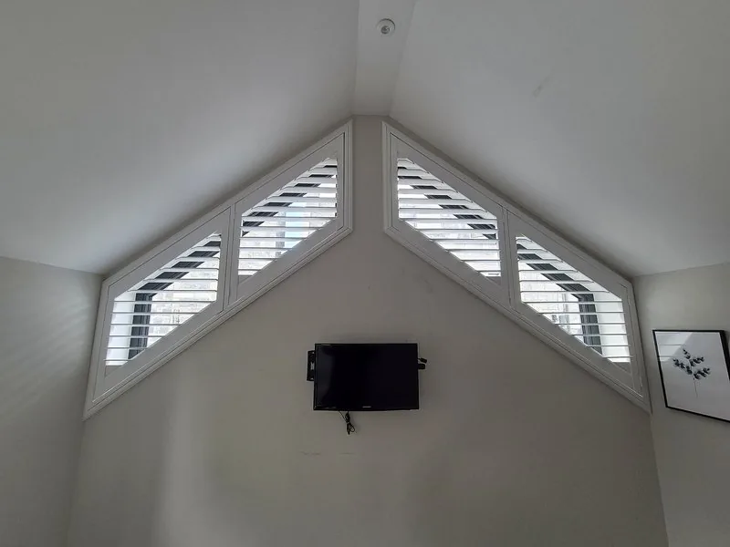 Special shape shutters on unusual windows