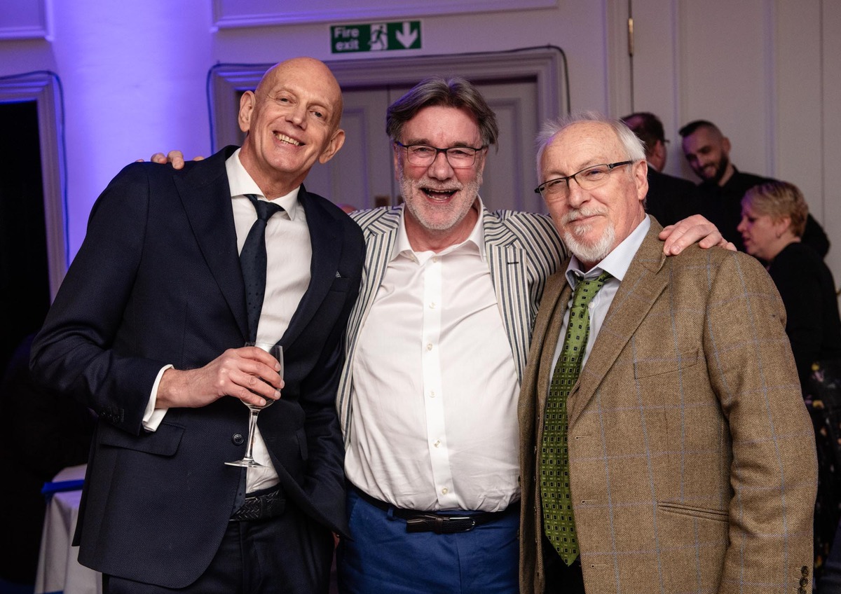 David Browne with Paul Hopkins and Tim Powell at the BBSA Awards 2024