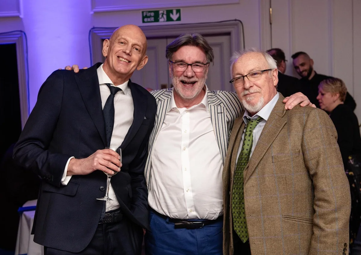 David Browne with Paul Hopkins and Tim Powell at the BBSA Awards 2024